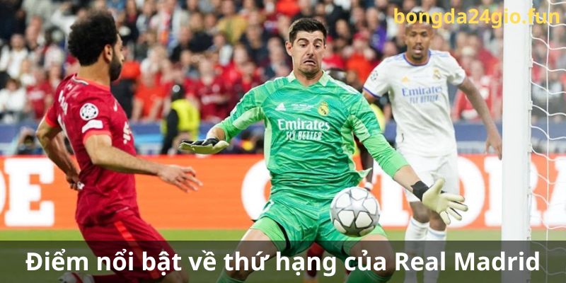 Điểm nổi bật về thứ hạng của Real Madrid